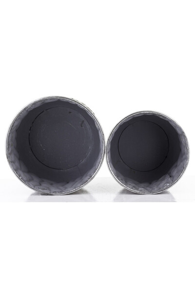 Kiruna, srebrna metalowa donica