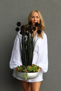 Black Design Cecile, kompozycja z trawami, wys.67cm