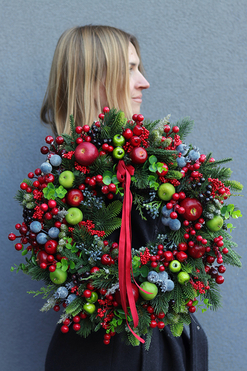 Świąteczny Cud, świąteczny wianek dekoracyjny, śr.40cm