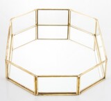 Restamo E, ośmiokątna złota taca, wym.4x25x18cm