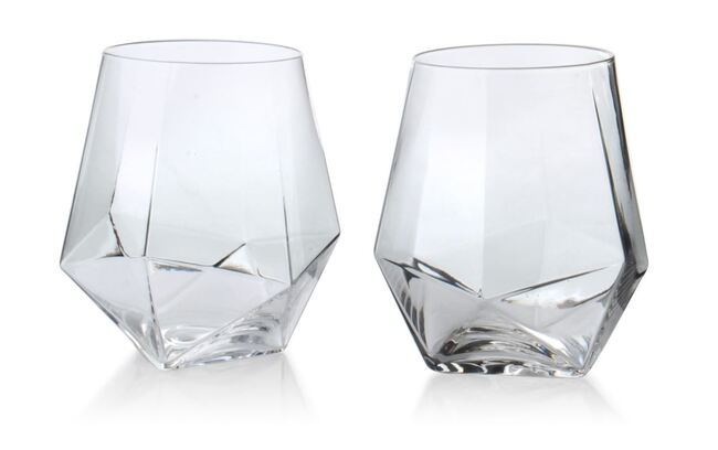 Gem Crystal, geometryczna szklanka, kpl.2szt, poj.500ml 