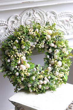 Natural Eggs, dekoracyjny wianek z jajkami, śr.44cm