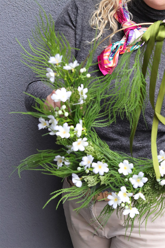 Subtelle Bianco, wianek na drzwi na obręczy