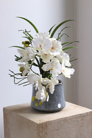 Orientana, gumowy sztuczny storczyk w ozdobnej donicy