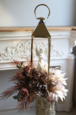 Angelo Garden Mortario, lampion nagrobny z kwiatami, wys.95cm 