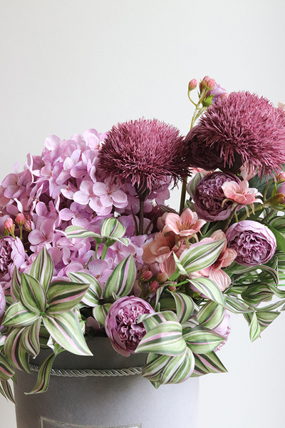 Violanta, flowerbox z hortensjami