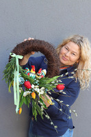 Folk Easter, wielkanocny wianek na drzwi