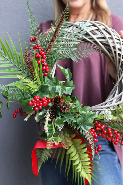 Perfecto, dekoracyjny wianek zimowy