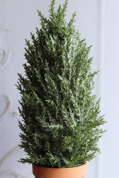 Cyprys Retro, choinka sztuczna w doniczce