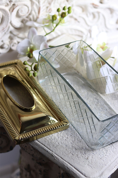 Lux Villa Gold Glamour, chustecznik / pojemnik na serwetki