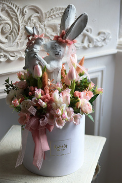 flowerbox Miłość Matki, wielkanocny stroik, wys.50cm