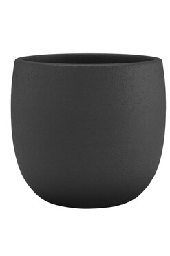 Hemeria, okrągła osłonka donica, antracyt E, wym.18x20cm