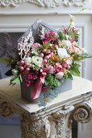 Dzień Babci i Dziadka, Koperto Ludia, flowerbox, wym.30x35cm