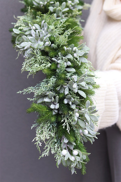 OD RĘKI Zieleń Zimą, zimowa girlanda dekoracyjna, dł.110cm