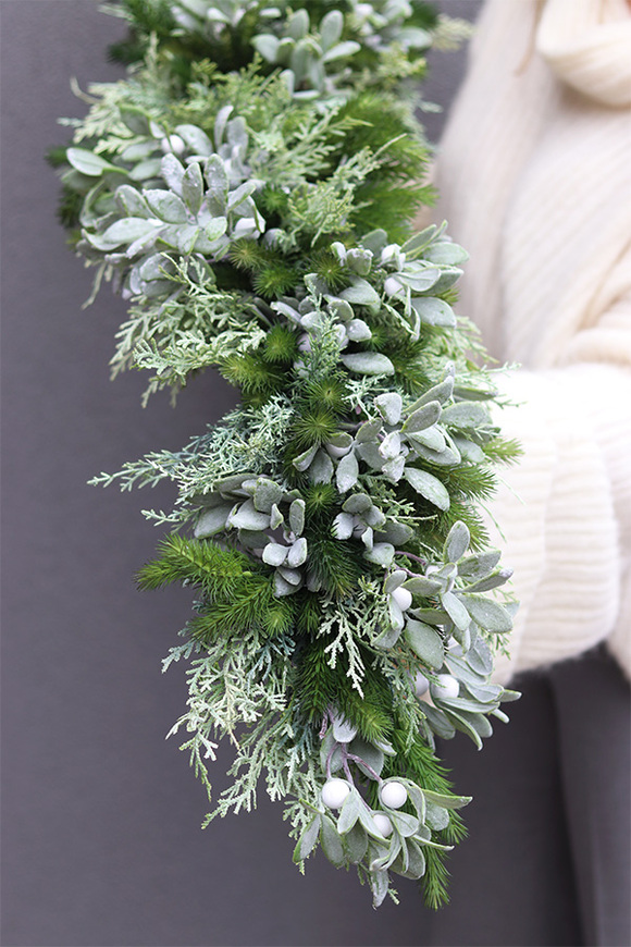 Zieleń Zimą, zimowa girlanda dekoracyjna