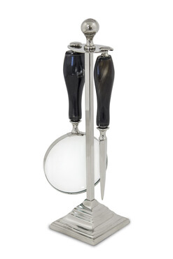 Oregon, zestaw gabinetowy, lupa i nóż do listów, wys.33.5cm 