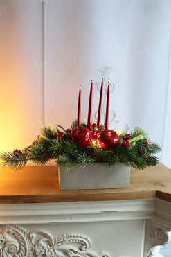 Joanna Concrete, świąteczny stroik adwentowy, wym.34x50cm