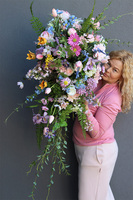 Mój Anioł Volcan, wiązanka nagrobna na tacy