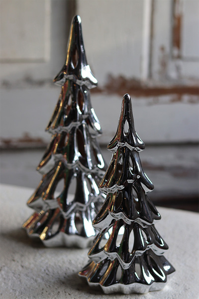 Silviato, lampion / figurka świąteczna, choinka A, wym.28.5x13x8cm