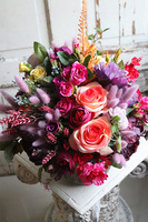 barwna kompozycja kwiatowa, Berriato, wym.34x38cm