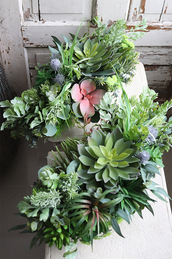 kompozycja Sukulenty do twojej donicy, Ocean Manfista, wym.25x65x28cm