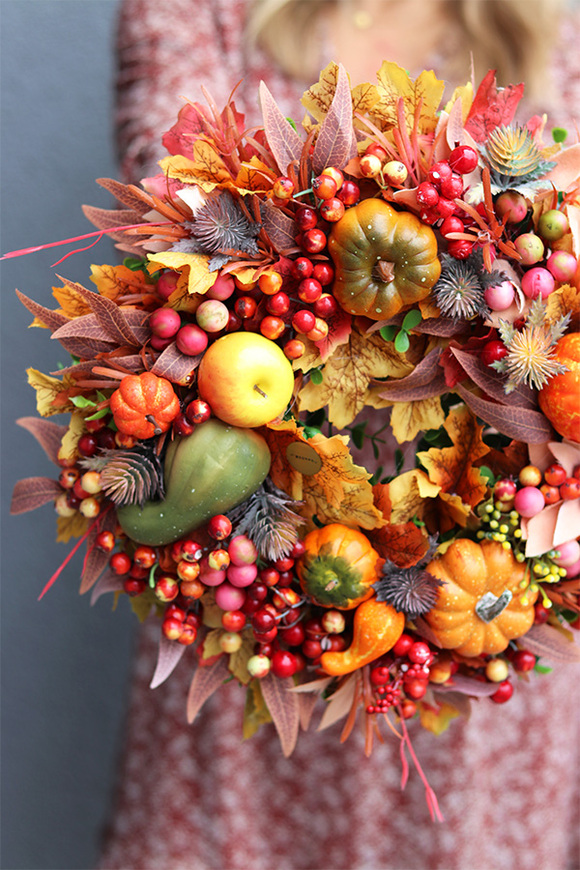 jesienny wianek na drzwi, Pora na Liście 2