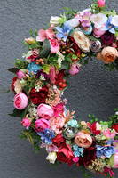 Kontessa Eukalipti 2, kolorowy wianek na drzwi, śr.40cm