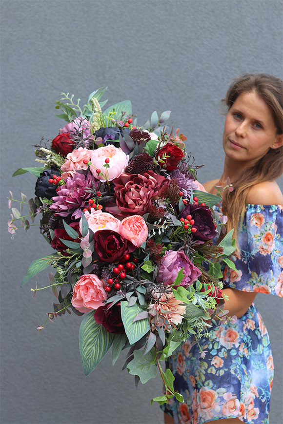  England Isoldia, komplet dekoracji nagrobnych, bukiet + kompozycja