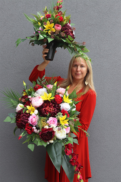 Ksylana, jesienny bukiet nagrobny we wkładzie