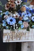 Niebieska Polana, dekoracja nagrobna z dedykacją