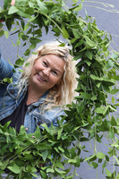 Barwinek, zielony wianek na obręczy