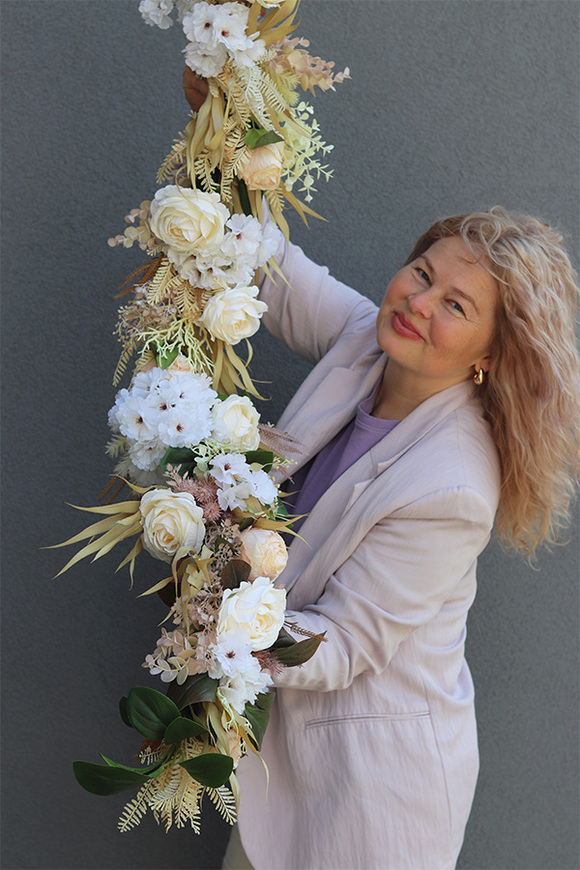 Boho Dekor, girlanda ze sztucznych roślin