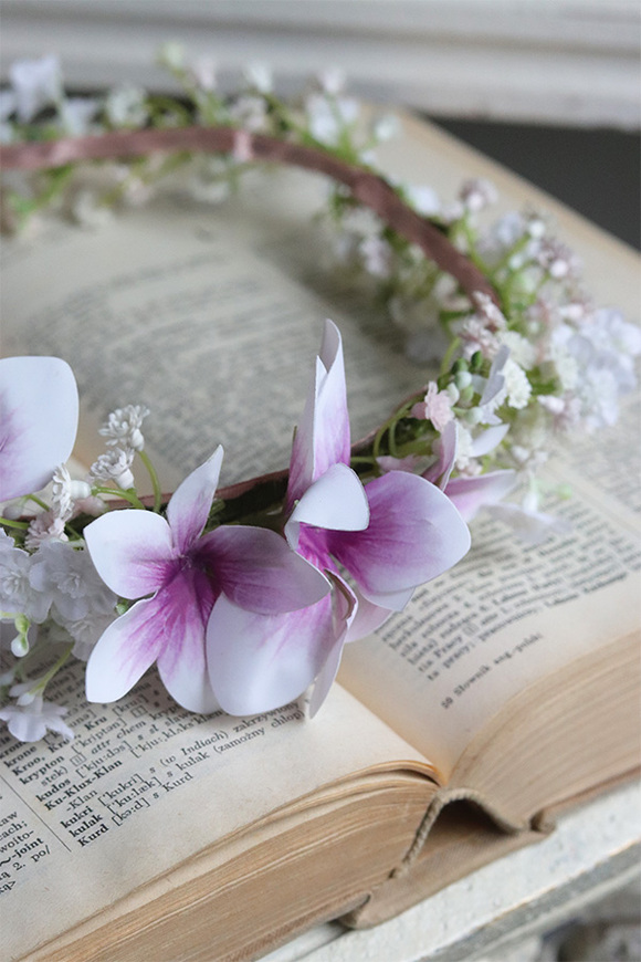 Magnolia Delicate, komunijny wianek na głowę