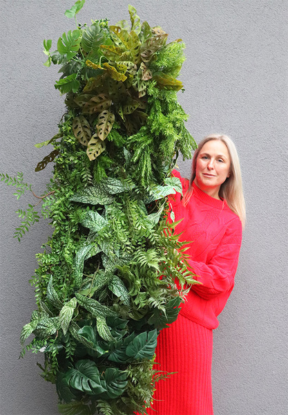 Green Wall, dekoracja jednostronna ze sztucznych roślin
