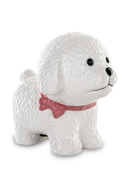 Doggy, skarbonka ceramiczna, biała, wym.12.5x13.5x10cm