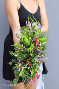 Wrzosy Woodland, kompozycja nagrobna w skrzynce, wys. 35x50cm