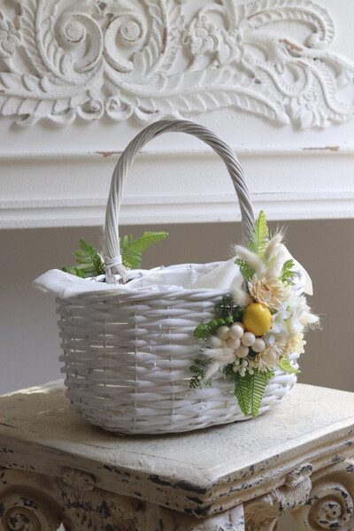 Nefita, dwustronnie dekorowany koszyczek wielkanocny