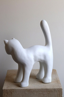 Pets Filemon, dekoracyjna figurka kot, biały, wys.32cm