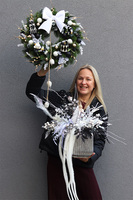 Xmas Black Deluxe, świąteczny stroik z dziadkiem