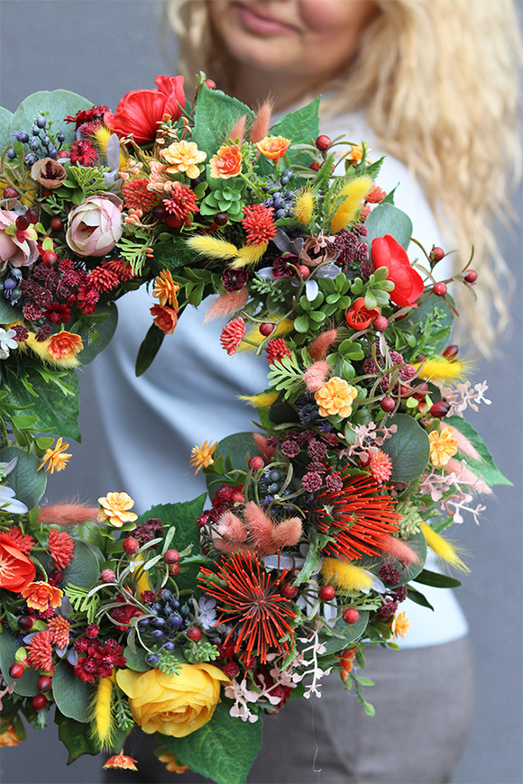 Artellia, kolorowy wianek dekoracyjny