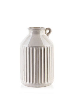 Salina A, ceramiczny wazon, beżowy, wys.25.5cm