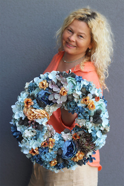 Adriatico, bajeczny wianek na drzwi, śr.42cm