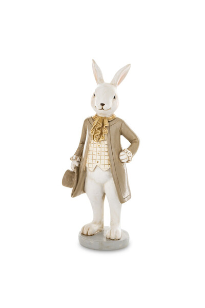Bunny Cottage Beige, figurka wielkanocna zajączek