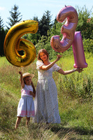 Numbers, złota cyfra balon z helem