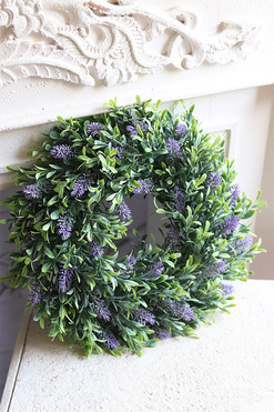 Lavendita, wianek w stylu prowansalskim z lawendą, śr.30cm   