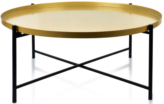 Harriet Gold&Black, stylowy metalowy stolik, wym.76.5x32cm
