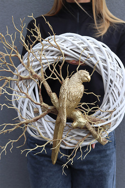 Pod Papugami 2, złoty wianek na drzwi, rozp.57cm