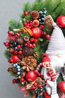 Skrzat Świąteczny, bożonarodzeniowy wianek na drzwi