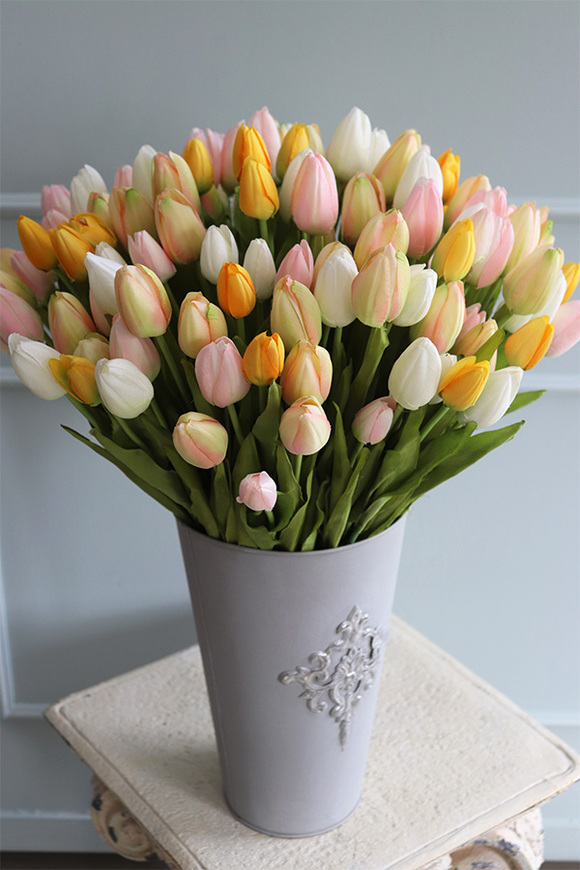 bukiet tulipanów w wazonie, Wiosna w Pełni 2, wys.60cm