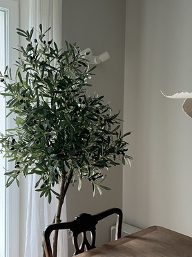 Drzewko Oliwne Basket, sztuczna roślina w koszu, wys.196cm